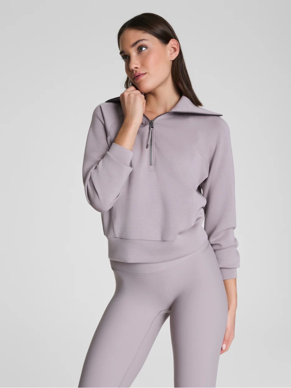 SPANX Half Zip-Neck Sweatshirt